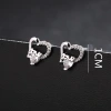 The s925 silver earrings from Japan and South Korea are a versatile and fashionable choice for women. They feature a cross heart letter with zircon stud earrings Specification image